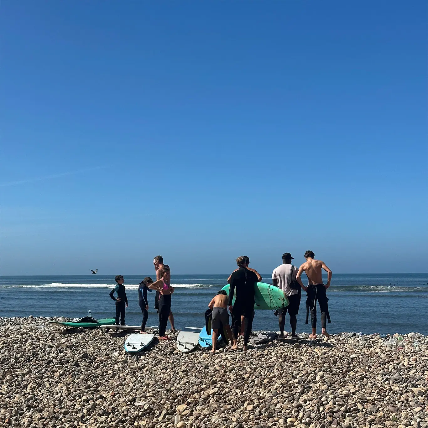 Custom surf groups in Morocco